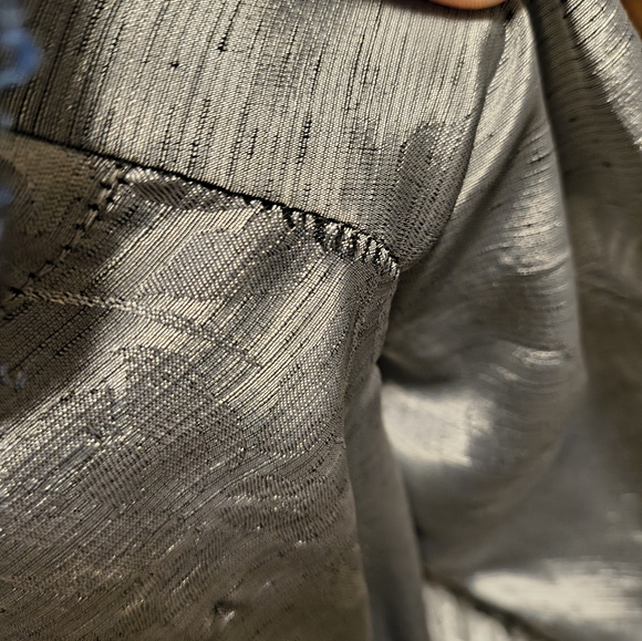 Vintage Scott McClintock For Gunne Sax Dress Silver Size 12 - Picture 9 of 9